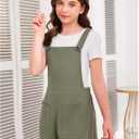 OYOANGLE Girl's 2 Piece Outfits Clothes set Casual Short Sleeve Tee and Shorts Overalls Set 12-13y