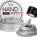 Magnetic Slime Putty, Soft Magic Slime Hand Therapy Putty Fidget Game Stress Relief Thinking Educational Toy with Upgraded Magnet Gift for Boys Girls Adults (Silver)