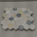 VAOVI Peel and Stick Backsplash Tile,Backsplash Tile for Kitchen Peel and Stick Wall Panels Hexagon Marble Tile(Blue Gray,10pcs) (10sheets)