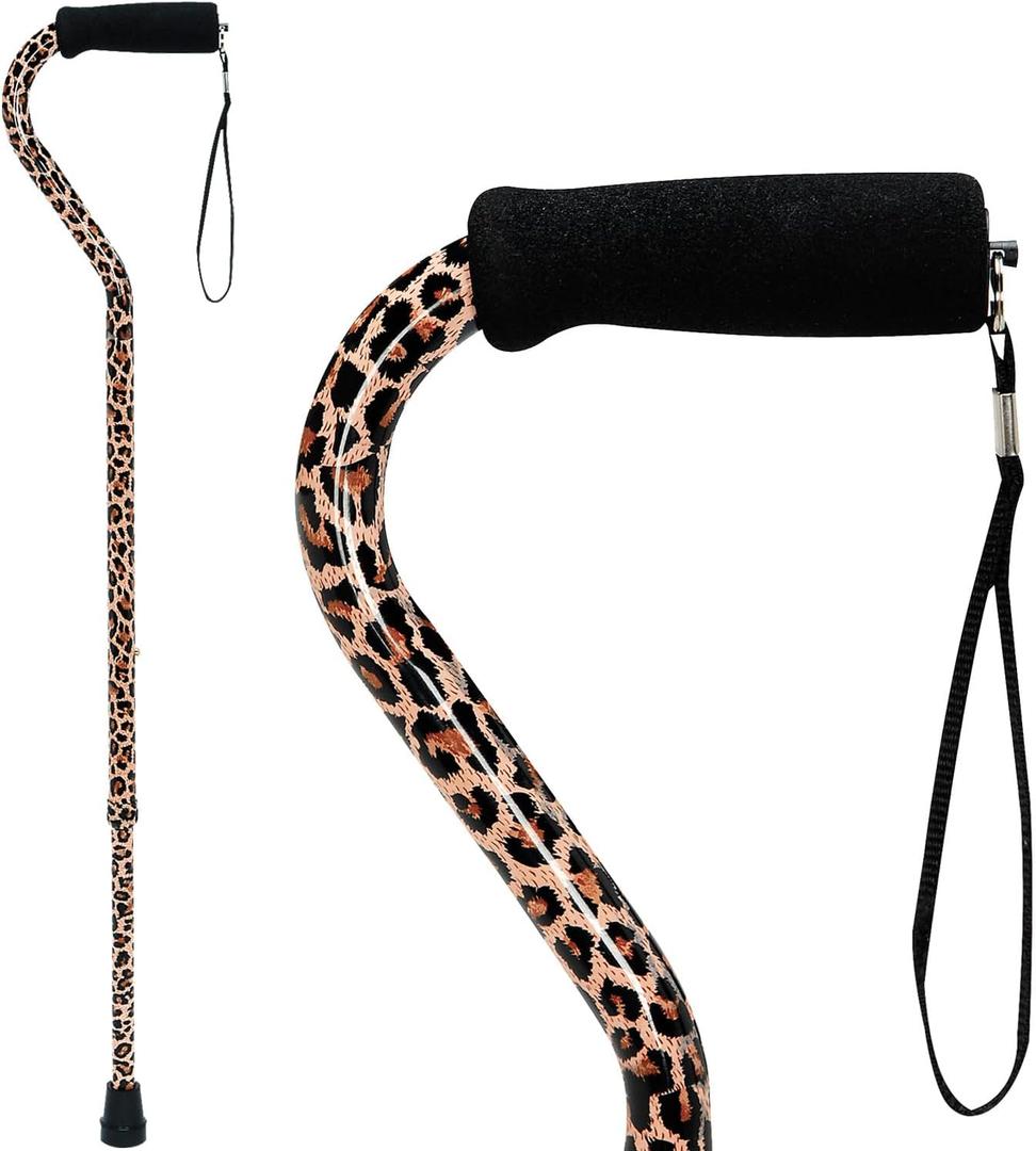 DMI Adjustable Designer Cane with Offset Handle, 1 Count