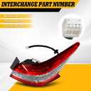 Outer Tail Light Assembly w/Bulbs Passenger Side Compatible with Sentra 2013 2014 2015 Right Rear Tail Lamp Taillight NI2805100 265503SG0A 26550-3SG0A