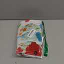 misaya Rectangle Vinyl Tablecloth, Fitted Table Cover, 100% Waterproof, Elastic Edge, Flannel Backing, Plastic Tablecloth Fit 3 Foot Folding Tables for Easter, Picnic, Outdoor (Flowers, 30x36 inch) (Off White)