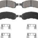 Front Semi-Metal Brake Pads Set for Buick Enclave 08-17, Rainier 06-07, for GMC Acadia 07-16, Envoy 06-09, for Chevy Traverse 09-17, Trailblazer 06-09, for Saturn Outlook 07-10, 4PCS