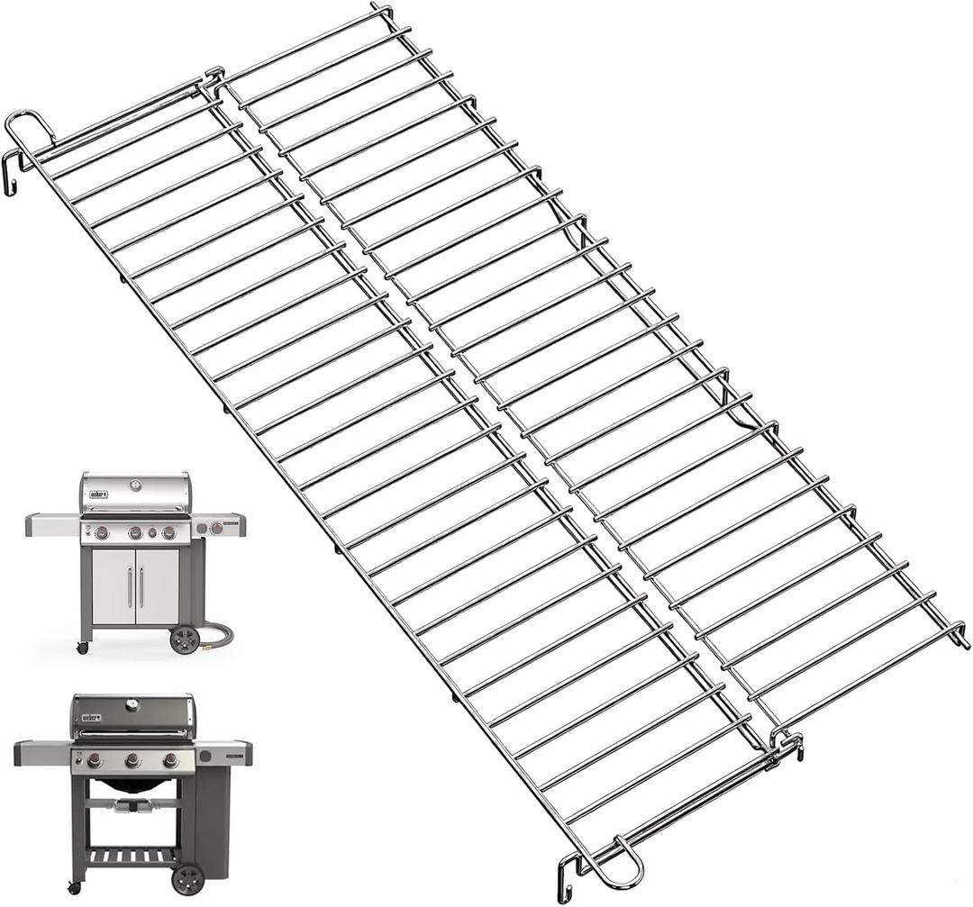 66044 Warming Rack for Weber GS4 Genesis II 300 Series E325 S335 Parts
For weber genesis warming rack II E310 E315 E330 S335 S345 Ex335, warming grates for weber 61000001, flip design, 25 3/4"