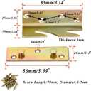 4 Piece Heavy Duty Non-Tenon Rail Accessories, Bracket, Wooden Frame Connector With Screws for Bed Head and Foot Board