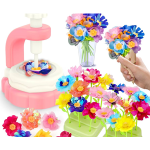 Mruikeny Fabric Flower Bouquets Toys, Handmade Arts and Crafts Toys for Kids Ages 3 4 5 6 7 8, DIY Flower Make Toy for Girls Craft Kit STEM Educational Toy for Kids Toddler Birthday Gifts