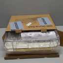 TOOLF Expandable Dish Rack, Dish Drying Rack for Kitchen Counter, Foldable Dish Dryer Rack, Stainless Steel Dish Drainer Racks with Cutlery Holder, Collapsible Dish Drying Racks Large Size, White