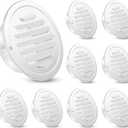 Zonon 12 Pcs Stainless Steel Soffit Vents 4 Inch Round Dryer Vent Cover with Mesh Screen for Home Outdoor Bathroom Wall Ceiling Outside Exterior Exhaust (White)