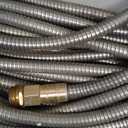 UNCO 25ft Stainless Steel No Kink Metal Garden Hose (Silver)