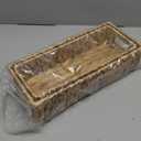 dreamkey Nesting Wicker Storage Baskets for Organizing with Handles - Small HandWoven Water Hyacinth Toilet Paper Basket for Back of Toilet Tank Top - Storage Baskets for Coutertop Organizer, 2 Pack