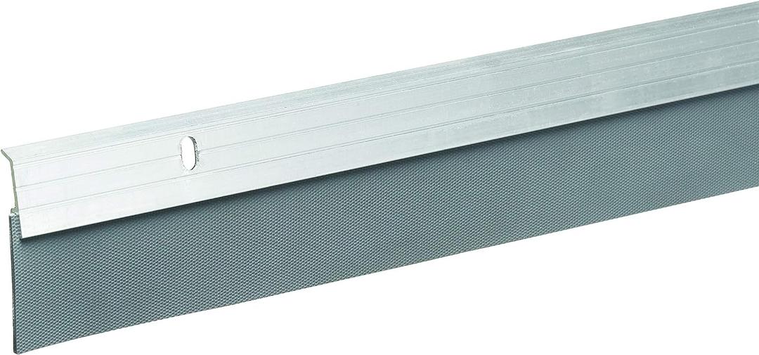 Frost King A79/36H Premium Aluminum and Reinforced Rubber Door Sweep 2-Inch by 36-Inch, Brushed Chrome