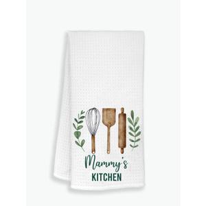 Mammy's Kitchen Towel - Tea Towel Kitchen Decor - Mammy's Kitchen Soft And Absorbent Kitchen Tea Towel - Decorations House Towel - Dish Towel Gift For Mother's Day - Birthday - Holiday