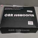 1600W Slim Underseat Car Subwoofer and Amp Package with RGB Beat-Synced Light, Built-in Class D Amplifier, Low Pass/Gain/Bass Boost Control, Cast Aluminum, Deep Bass for Truck SUV Jeep