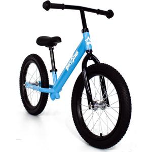 16 Inch Balance Bike, Toddler Bicycle Ages 5-8, Air Tires, Footrests, No Pedals Push Bike, Toddler Outdoor Toy Bike for Kids, Boys Girls (Blue)