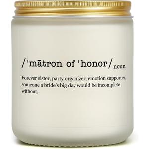 2 x PARDIEUR Lavender Scented Candle - Bridesmaid Gifts for Sister, Women Friends, Wedding Present, Maid of Honor Proposal Gifts, Jar Candle, Modern Design, Long Burning, Travel Size