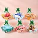 CMSSHUAI 12 Pcs Nurses' Day Appreciation Basket for Gifts Bulk DIY Empty to Fill Kit Thank You Tray Cardboard with Bows, Cellophane Bags for Nurses' Day