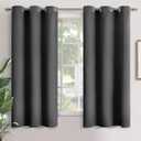 YoungsTex Blackout Curtains for Bedroom 63 Inches Long 2 Panels - Room Darkening Window Drapes with Grommet Thermal Insulated Privacy for Living Room, 42 x 63 Inch, Dark Grey