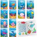 BenLouis 24 Pcs Under the Sea Mini Coloring Books Kids Ocean Animals Party Favors Small Activity Books Bulk for Kids Mermaid Fish Birthday Birthday Goodie Bags Stuffers Return Gifts Classroom Travel