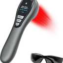 Red Light Device for Body, Near Infrared Light Wand for Joint Muscle Reliefwith LED Display (14 x 650nm+3 x 808nm)-Iron Grey