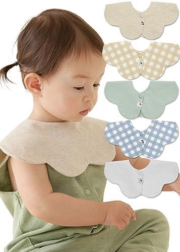Konny Baby Bibs Set, 360 ​​° Rotate, Soft and Absorbent Bandana Drooling for Boys Girls baby Essentials
