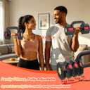 Adjustable Dumbbell Set 5-20.5 lb Each, 2-in-1 for Home Gym | Cast Iron Core + ABS Shell, Quick-Change Dial, Anti-Slip Grip, for Curls, Presses & Kettlebell Swings