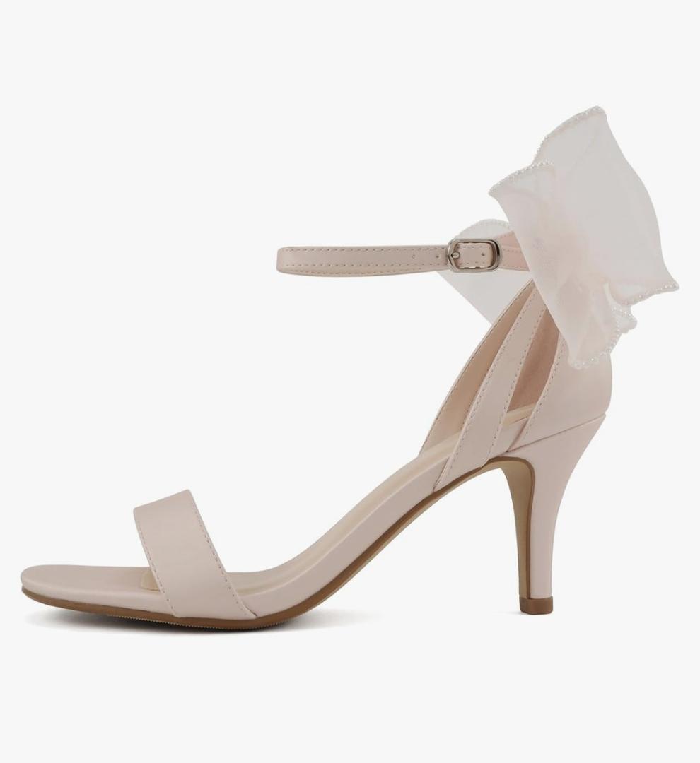 Delicious Everly ~ Women Ankle Strap Low Heel Bridal Dress Sandals 7.5