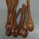 8pcs Small Wooden Spoons Set, 5.12in Mini Wood Teaspoons for Honey Coffee Tea Sugar Desserts Soup Little Smooth Kitchen Utensils Table Spoons for Eating Cooking Serving Stirring Daily Use