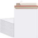 Photo Document Mailers 9.25x11.75 White Cardboard Envelopes 25 Pack Rigid Self Seal Mailing Envelopes, Stay Flat Shipping Envelopes for Documents