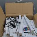 Apetaccat Corner Shelf Stand, 5 Tier Corner Bookshelf with Led Light,Corner Furniture for Bedroom Display Corner Shelf for Small Space,Wood Shelves with Storage Rack for Living Room,Office,White