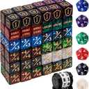 79 Pcs MTG Dice Set in 12 Colors with Plus 1 Life Counter Dices, Buff Ability Keyword Tokens, Shield and Spindown Dice, Life Counter Wheel Bag For MTG, TCG, Cards Gaming Accessories (Black and Purple)