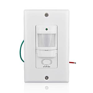 Sensky BS033C 110v Motion Sensor Light Switch, 180 Degree View Occupancy Sensor Switch, Wall Sensor Switch Light Sensor,Single Pole (Neutral Wire Required), White