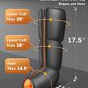 Leg Massager with Heat and Compression : Foot and Calf Massager for Circulation and Pain Relief, Sequential Compression Boots with 6 Modes, 9 Intensity, 3 Heat for Mom, Dad, Him, Her (Black)