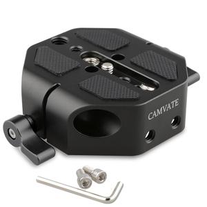 CAMVATE Camera 15mm Rod Type Universal Baseplate Compatible for C100/300/500(Black) - 1448