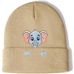 Elephant Gifts Embroidered Hat for Women Men Thank You Gift Animal Lover Birthday Christmas Stocking Stuffers Gifts Stuff (Beige)