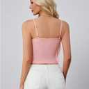 SweatyRocks Women's Fringe Sleeveless Boho Tassel Tank Top Slim Fit Cami Summer Tops (Pink, XL)