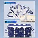 45" Portable Bath Tub No Installation, Foldable Bathtub for Adults, Non-Inflatable Ice Folding Bathubs, Separate Hot SPA Tub for Shower Stall, Family Soaking Baths (Ocean Fish Pattern)