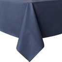 Sancua 100% Waterproof Rectangle PVC Tablecloth - 52 x 70 Inch - Oil Proof Spill Proof Vinyl Table Cloth, Wipe Clean Table Cover for Dining Tables, Buffet Parties and Camping, Greyish Blue