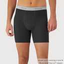 Hanes mens Underwear Boxer Briefs Pack, Cool & Breathable Cotton Moisture-wicking Underwear for Men, No Ride Up (Black, 2XL)
