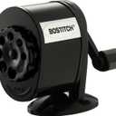 Bostitch Office Wall Mount Manual Pencil Sharpener, 8 Hole Dial, 6X Longer Cutter Life, Vertical or Horizontal Mounting, Black