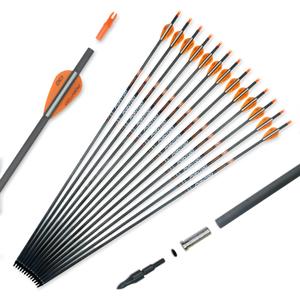 100% Carbon Arrow Practice Hunting Arrows with Removable Tips for Compound & Recurve Bow(Pack of 12) (30inch, Orange White) 100% Carbon Arrow Practice Hunting Arrows with Removable Tips for Compound & Recurve Bow(Pack of 12) (30inch, Orange White)