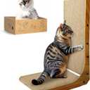 AGYM Cat Scratcher, 26 inch L Shape Cat Scratching Pad for Indoor Cats, Durable Sustainable Cardboard Scratcher with Box, Recyclable Vertical Cat Scratch Pad to Protect Furniture, Large