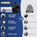 Large 40-45 Gallon Trash Bags Heavy Duty - 1.6 Mil Thick,39''x47'' Strong Black Garbage Bags Unscented 100 Count Trash Can Liners for Construction Industrial Yard Outdoor Commercial