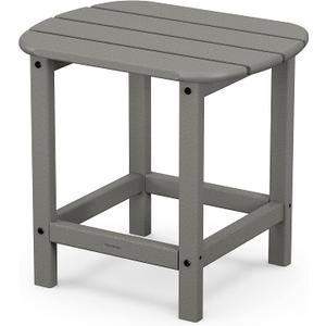 POLYWOOD SBT18GY South Beach 18" Outdoor Side Table, Slate Grey