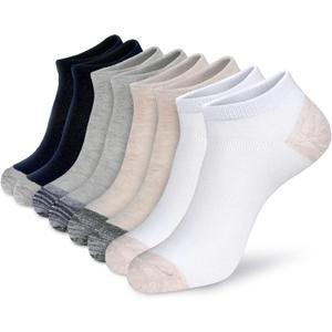 MONFOOT Men's/Women's 10-20 Pairs Thin Cotton Low Cut Ankle Socks, Multipack Large, 15 Multicolor(8 Pairs)