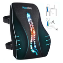 Lumbar Support Pillow for Office Chair Car Back Support Pillow, Memory Foam Gaming Chair Desk Chair Back Cushion for Lower Back Pain Relief, Ergonomic Back Rest with Double Adjustable Straps