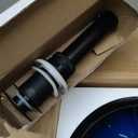 Glass Vessel Sink Blue Bathroom Sink Above Counter Vessel Sink with Faucet and Drain Combo 17 inch Square Vessel Bathroom Sink Bowl