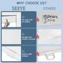 SEEYE No Drill Cordless Cellular Shades, Light Filtering Honeycomb Blinds for Indoor Window, Thermal Insulated Noise Reduction, Easy Install for Bedroom, Living Room, Office, White (33" W x 64" H)
