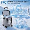 Ice Machine for Knee After Surgery, 19 QT with Wheels & Telescoping Handle