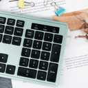 Wireless Keyboard and Mouse, 2.4GHz Cordless Silent Keyboard Mouse Combo, Optical Mouse, Plug and Play USB Receiver, Compatible with Windows, Mac, Laptop, and PC  Ideal for Office UseBlack Green