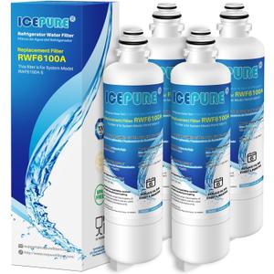 ICEPURE BORPLFTR50 Replacement for Bosch Ultra Clarity Pro Water Filter Compatible with 12033030,12028325,11025825,17005582,RA450022,WFC100MF,WFS200MF,B36CT80SNS,B36CL80ENS,BORPLFTR55,REPLFLTR55 4PACK